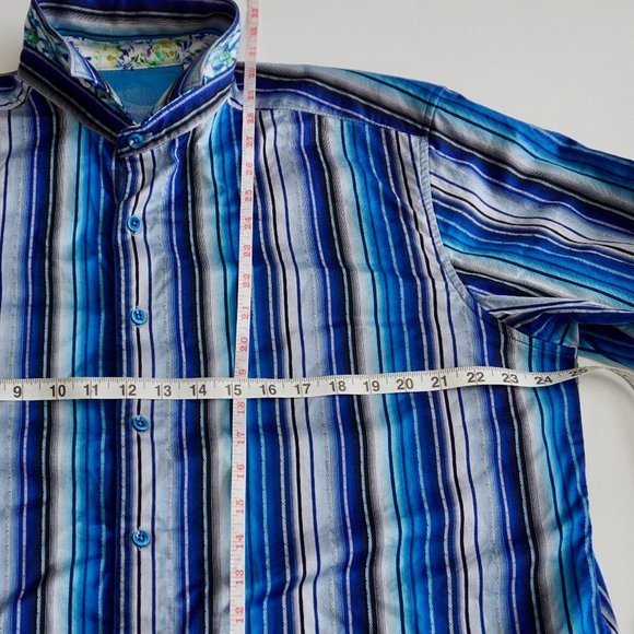 Robert Graham | Flip Collar/Sleeve Striped Shirt - Picture 7 of 8